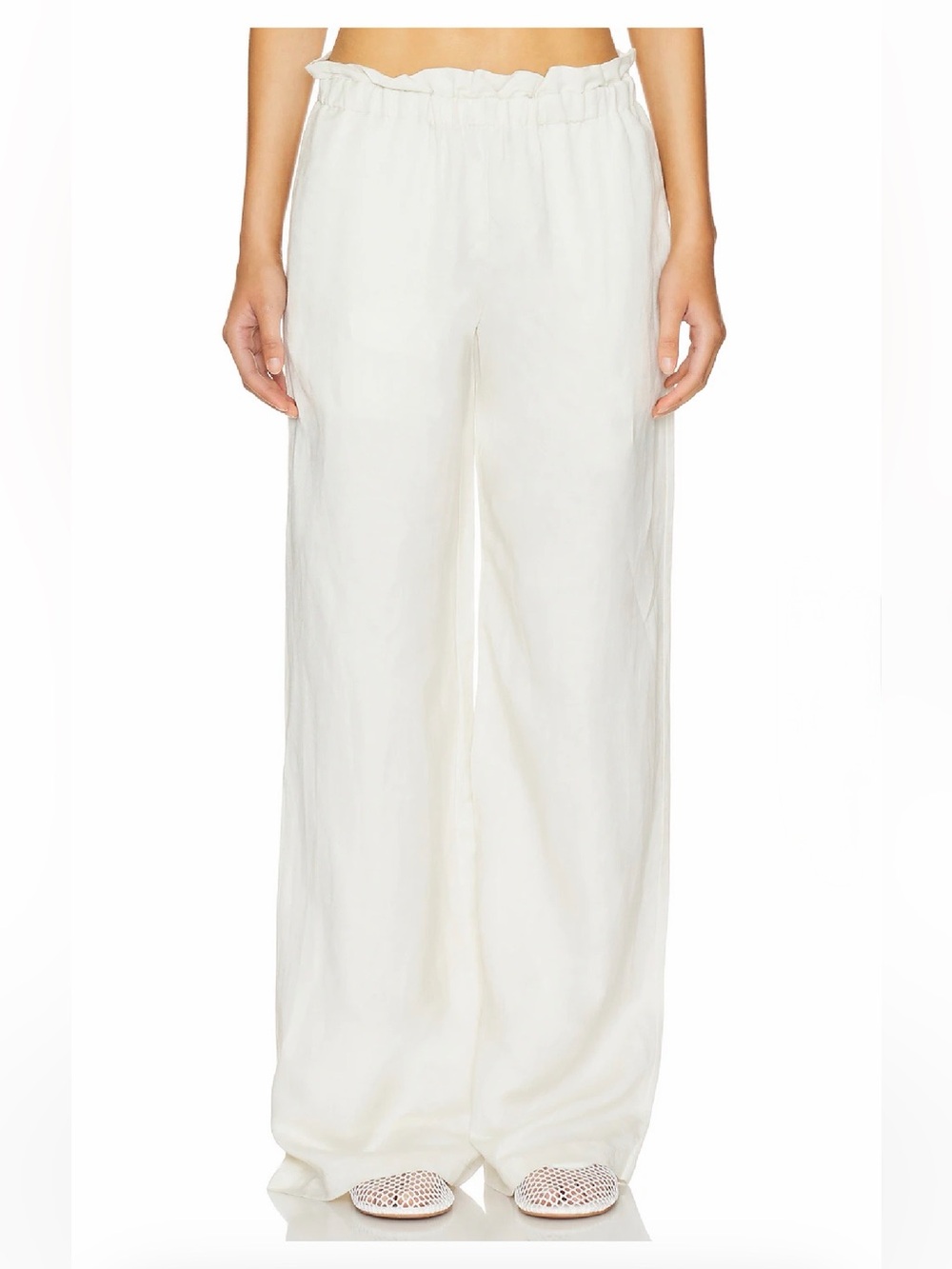 Lovers and Friends Millie Pant Wide Leg Linen Blend Pull On Size Small